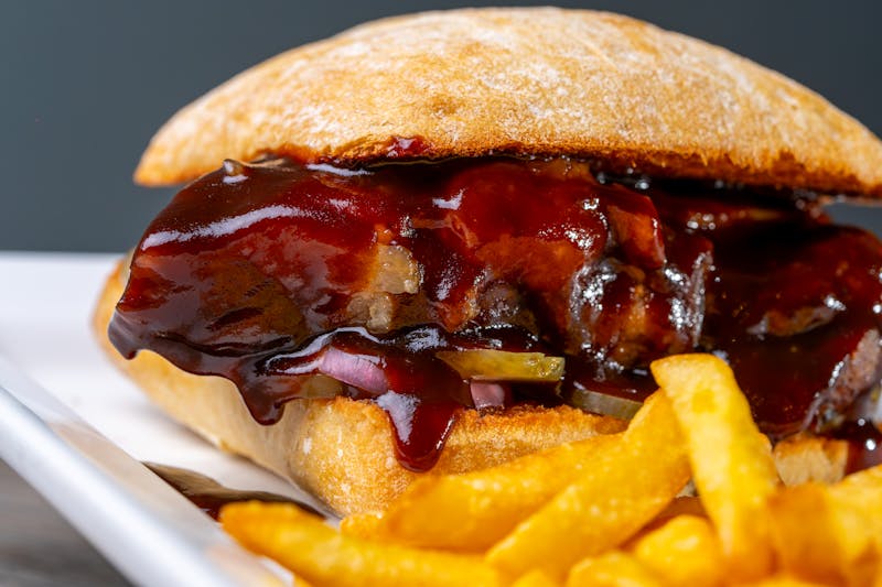 4 rivers brisket sandwich on brioche bun